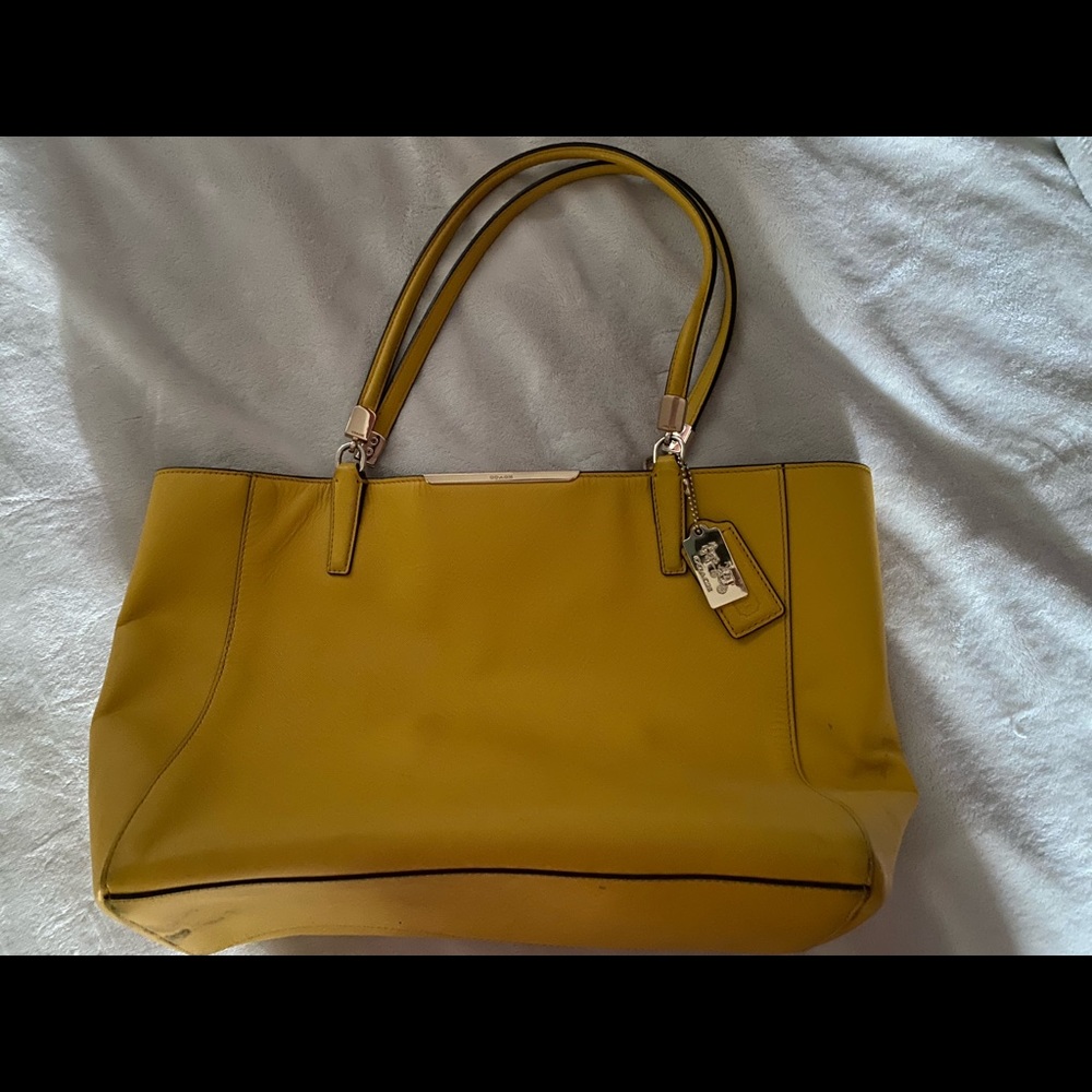 Beautiful yellow COACH bag